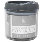 Wholesale - 1.0L Grey Round Plastic Container C/P 60, UPC: 195010063883